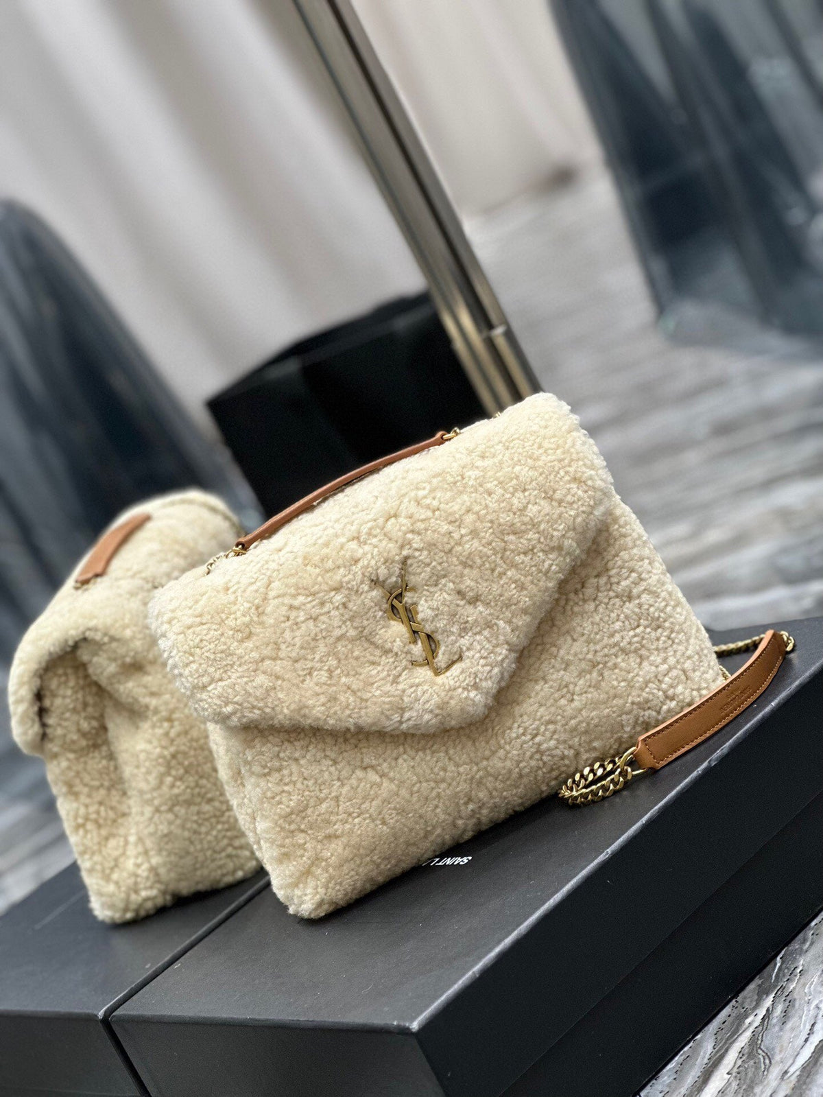 Soft Shearling Foldover Crossbody Bag 734535902
