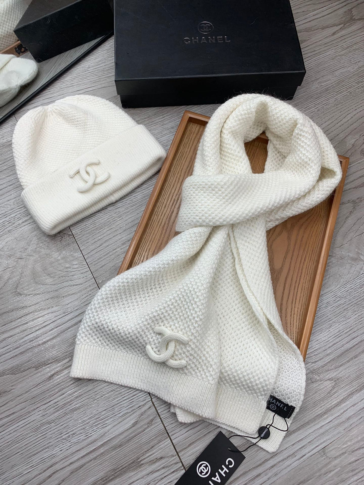 CC Cozy Knit Beanie & Scarf Set