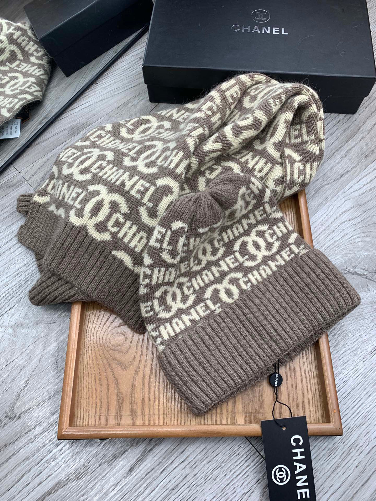 CC Cozy Knit Beanie and Scarf 2-Piece Set
